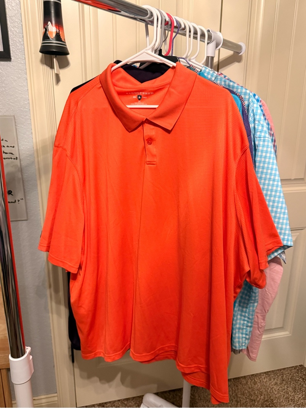 Saddlebred Men's Orange Polo Shirt
